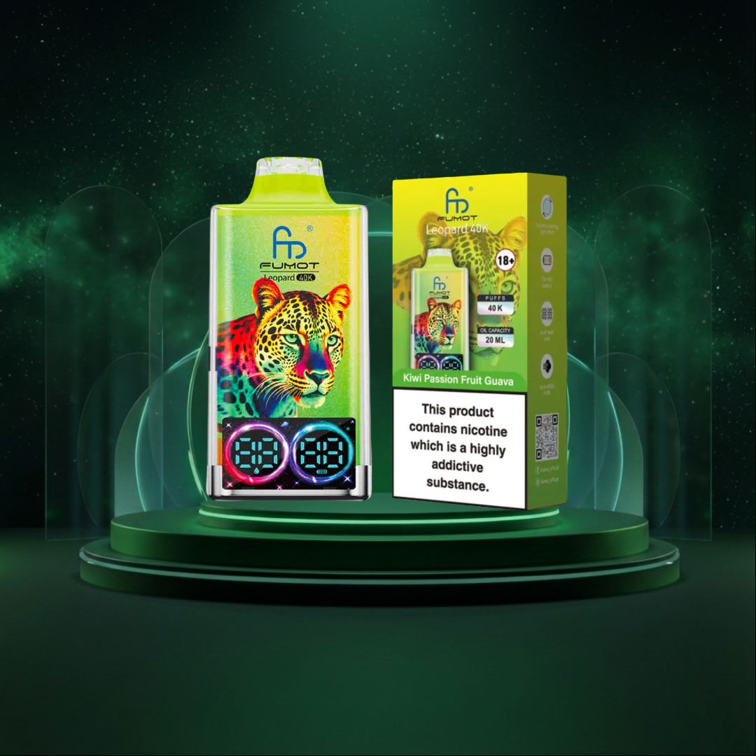 Fumot - Leopard - 40K - Polska - Jednorazówki - E papieros - Kiwi Passion Guava - 40000 Buchów